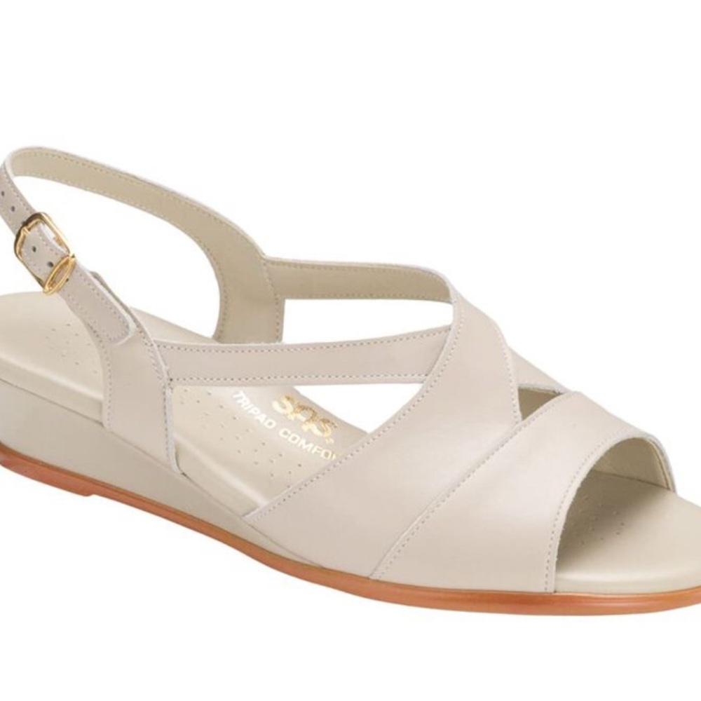 SAS Women's Cream Slingback Comfort Sandals